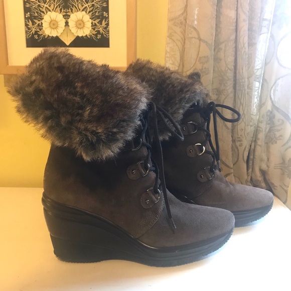 “Brass” waterproof wedge boots - Picture 4 of 7